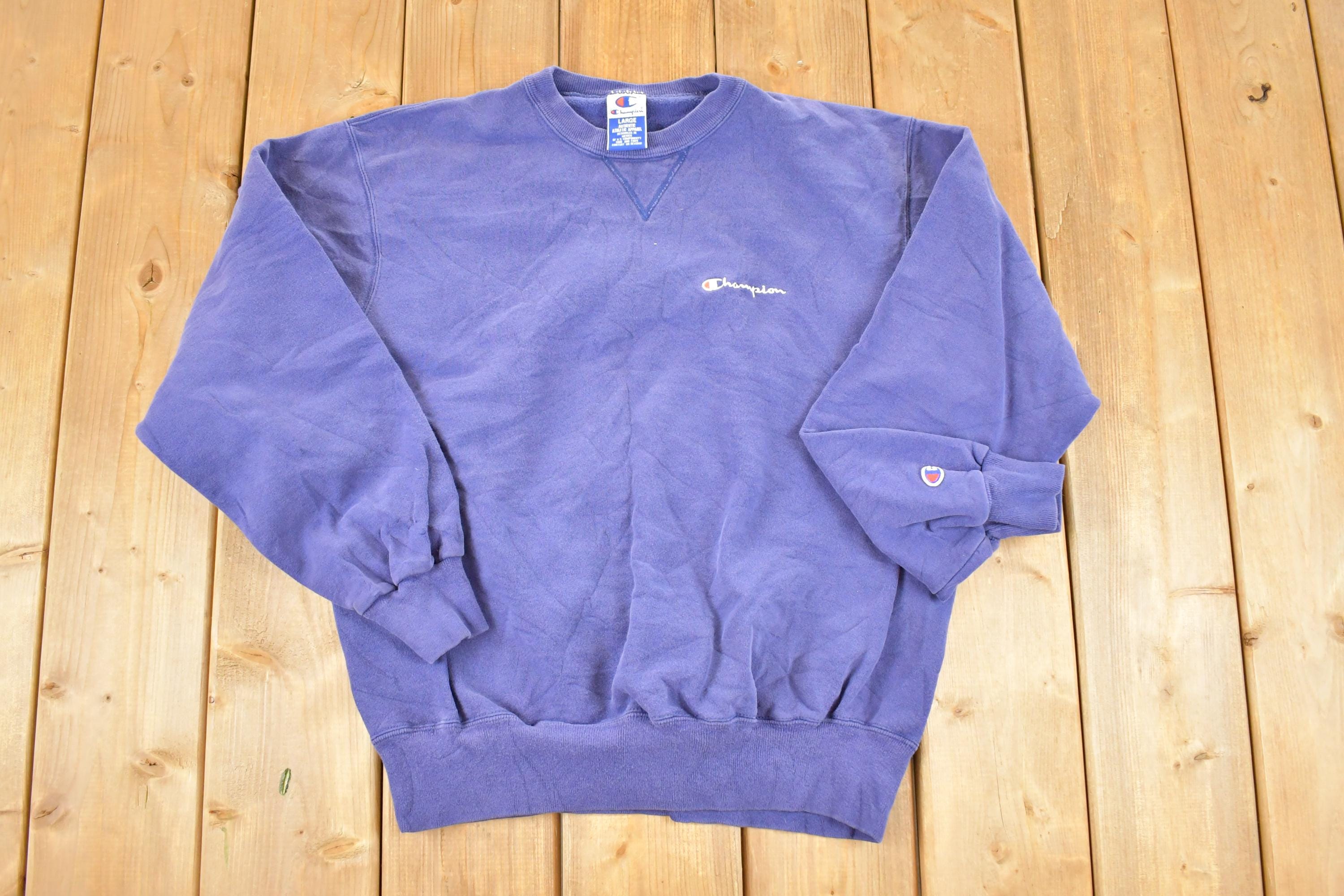 Vintage 1990s Champion Text Logo Crewneck Sweatshirt Men's M