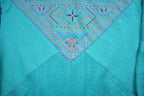 Vintage 1980s Blast Embroidered Abstract Pattern Turtle Neck Sweater