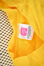 Vintage 1980s Hanes Herway Blank Yellow Raglan Crewneck Sweatshirt