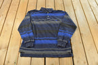 Vintage Y2K Nautica Striped Rugby Long Sleeve Polo Shirt Men's M / Y2K Polo / Souvenir / Athleisure / Streetwear / Preppy / Streetstyle