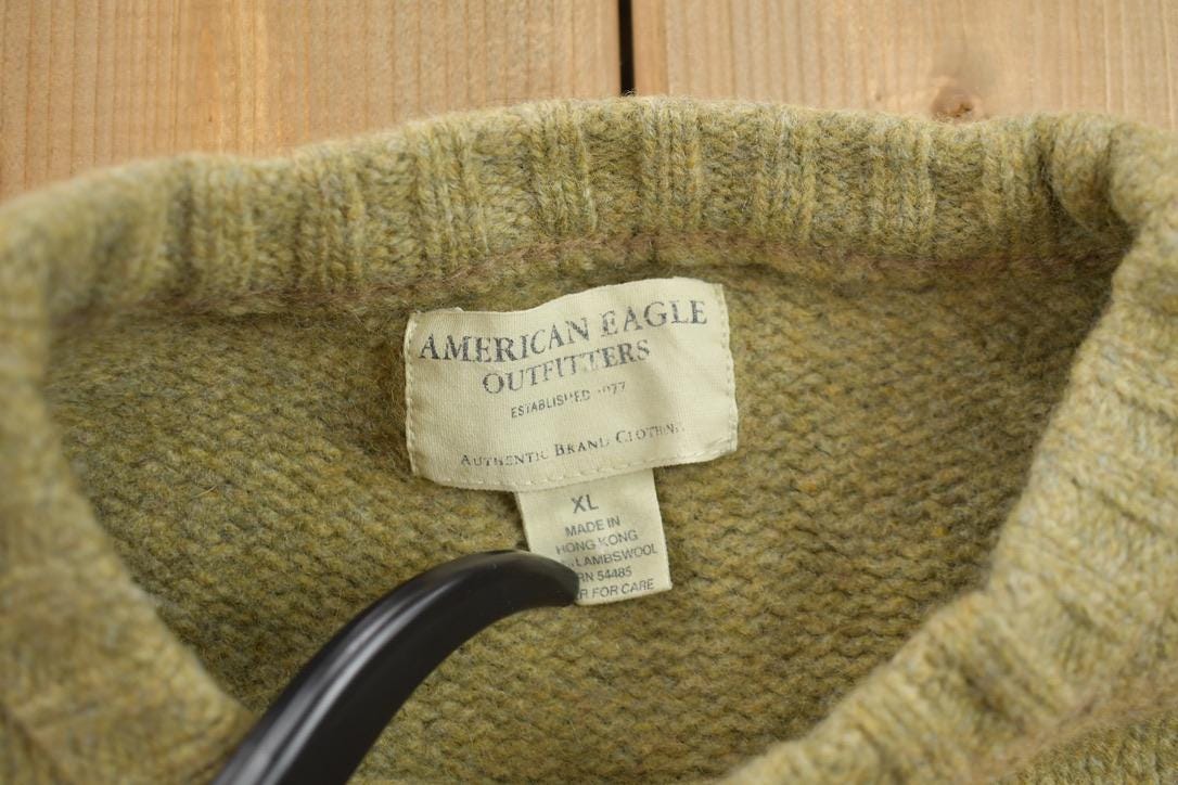 Vintage 1990s American Eagle Striped Knitted Sweater