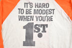 Vintage 1980s First Bank Funny Graphic Raglan T Shirt
