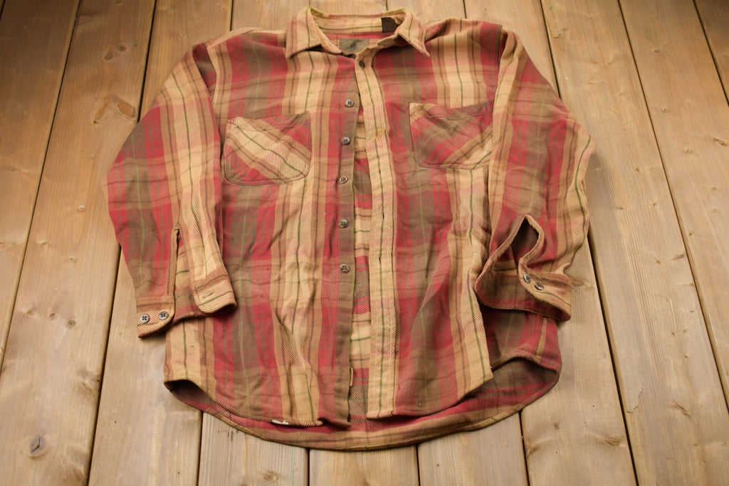 Vintage 1990s Authentic Plaid Button Up Shirt