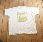 Vintage 1990s KFAT Gilroy California Family Reunion Souvenir T Shirt Made In USA