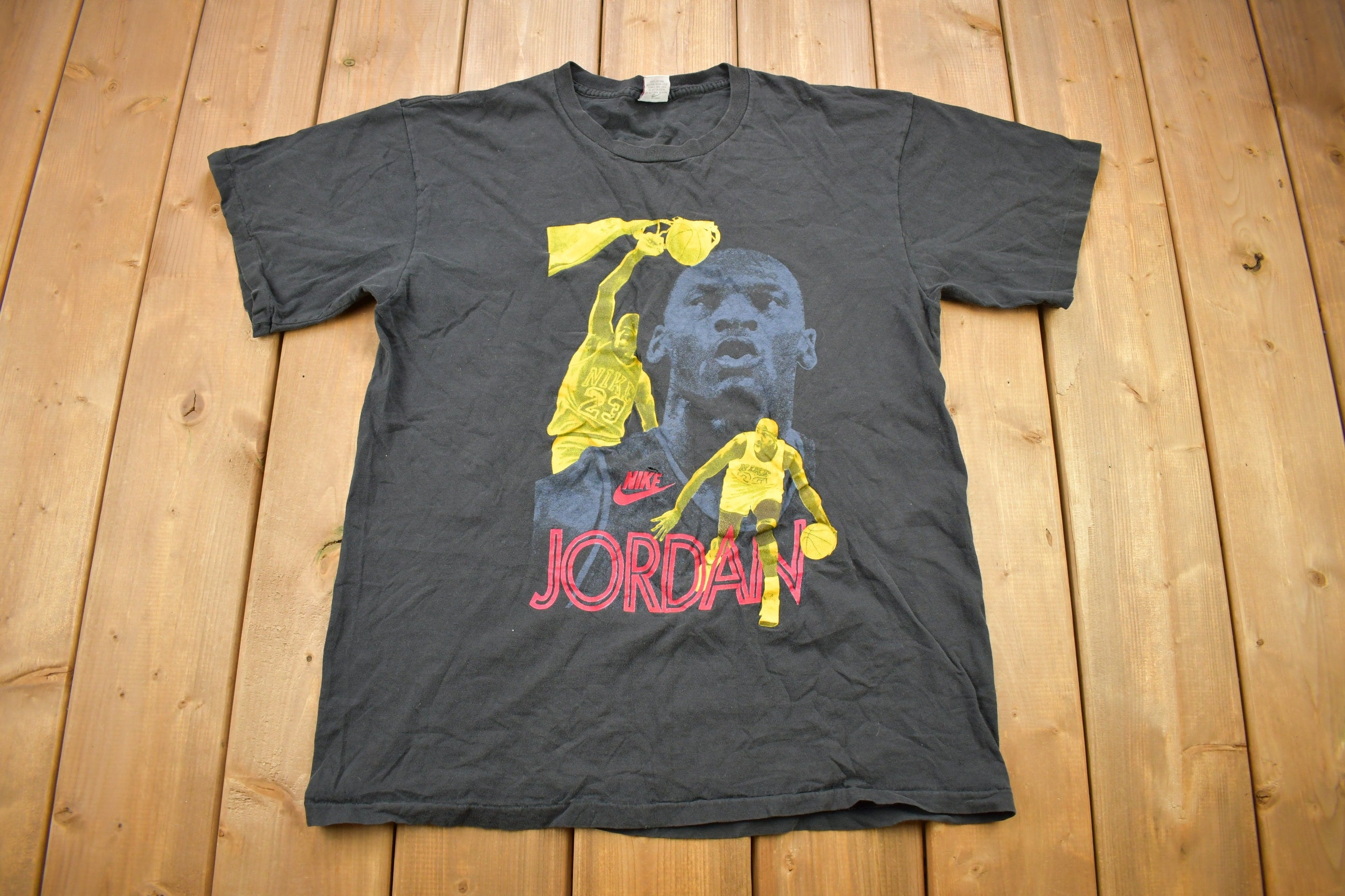 Vintage 1990s Nike Air Jordan Grey Tag Graphic T-Shirt