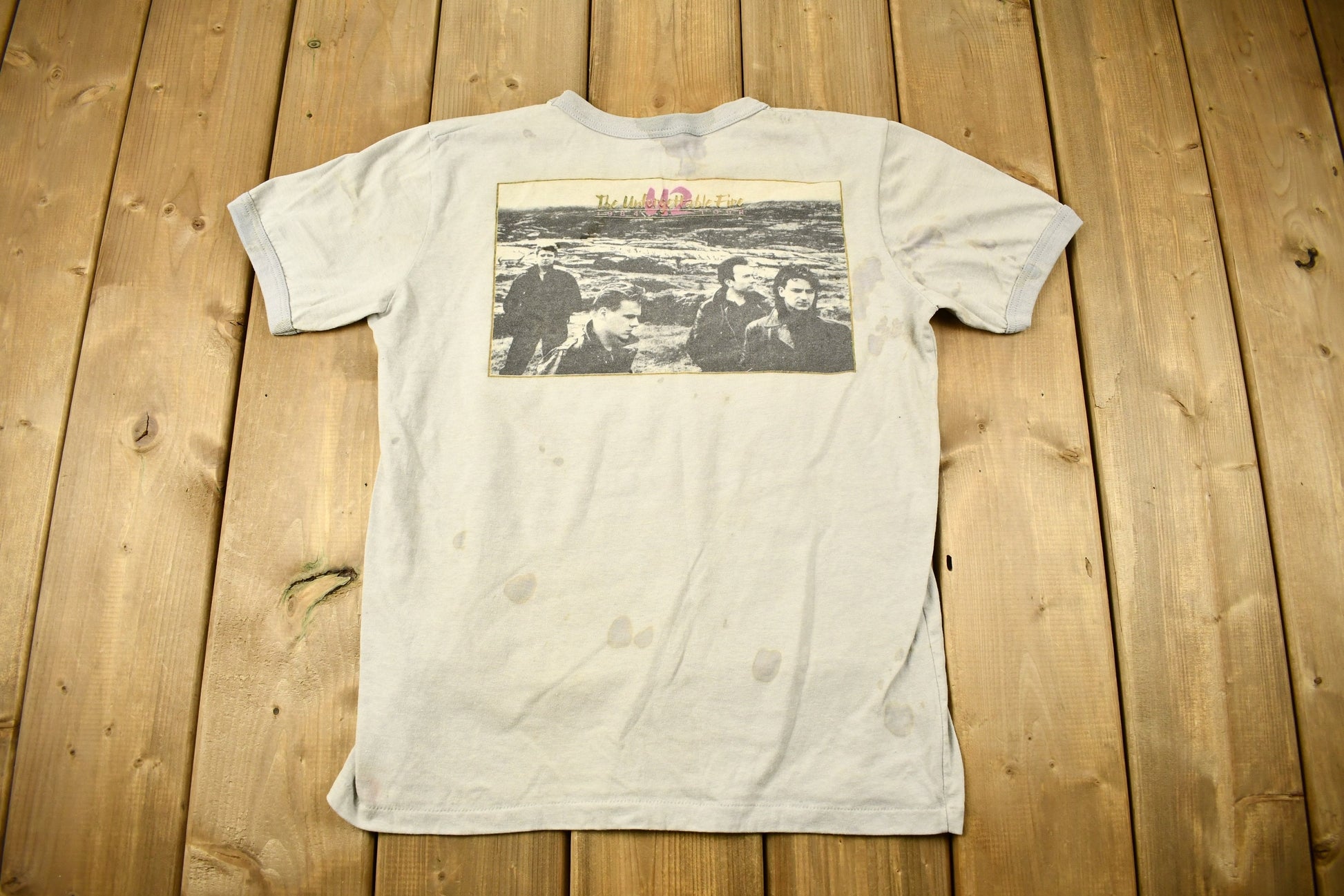 Vintage 1984 U2 The Unforgettable Fire Album Promo Band T-shirt / Band Tee / Single Stitch / Made in Canada / Ringer Tee / Premium Vintage