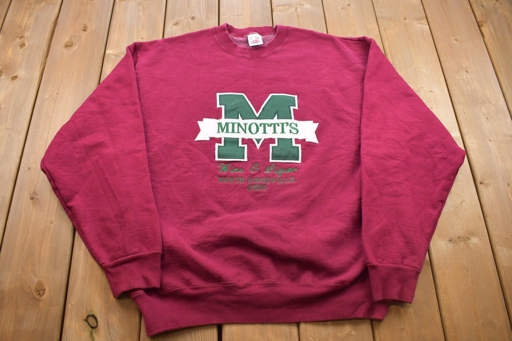 Vintage 1990s Minotti's Crewneck Sweatshirt / 90s Crewneck / Made In USA / Essential / Streetwear / 90s