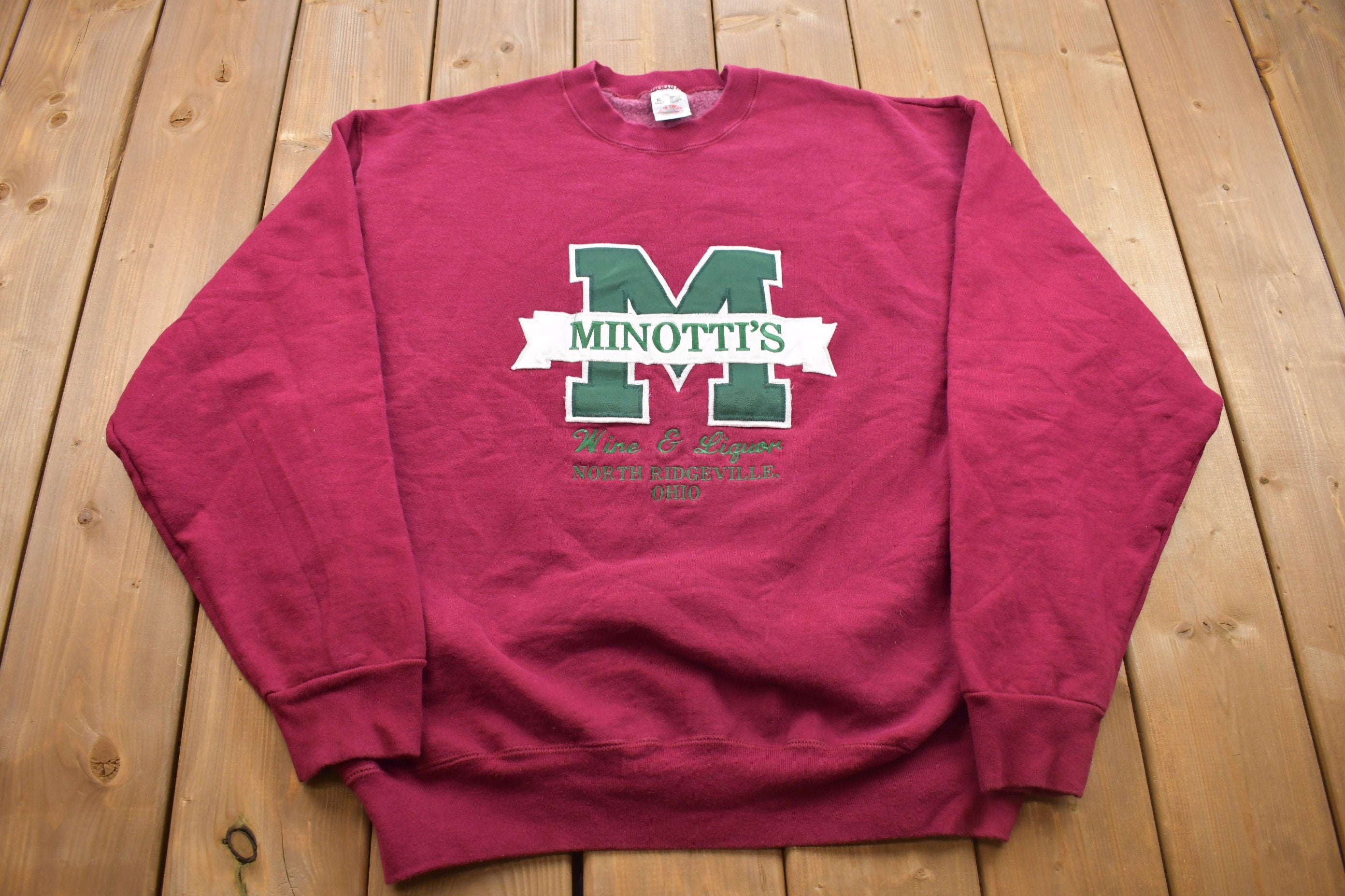 Vintage 1990s Minotti's Crewneck Sweatshirt / 90s Crewneck / Made In USA / Essential / Streetwear / 90s