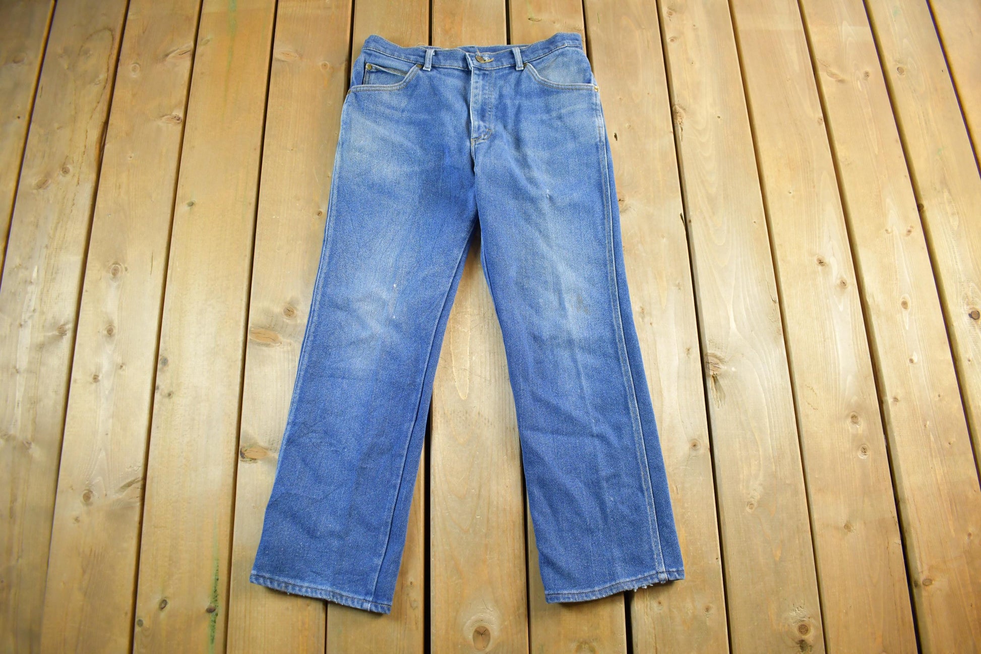 Vintage 1980s Lee Distressed Denim Jeans Men's 31 x 27.5