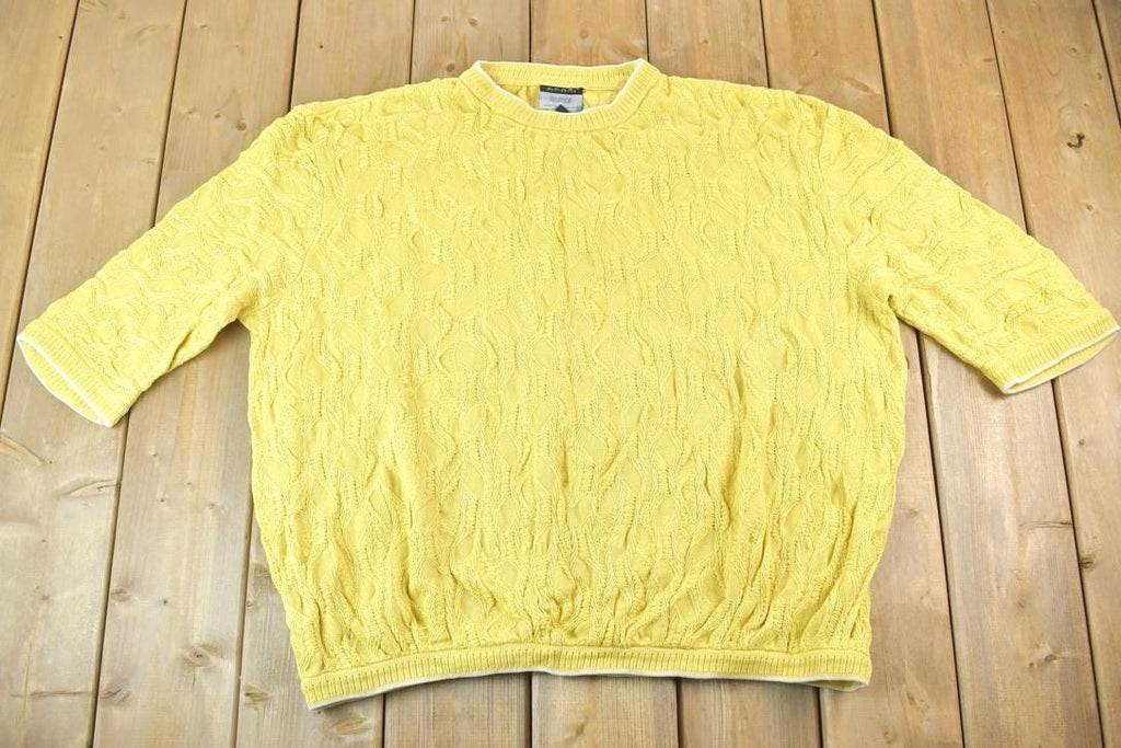 Vintage 1990s Coogi Made In Australia 3D knit 100% Cotton Abstract Pattern Crewneck Sweater