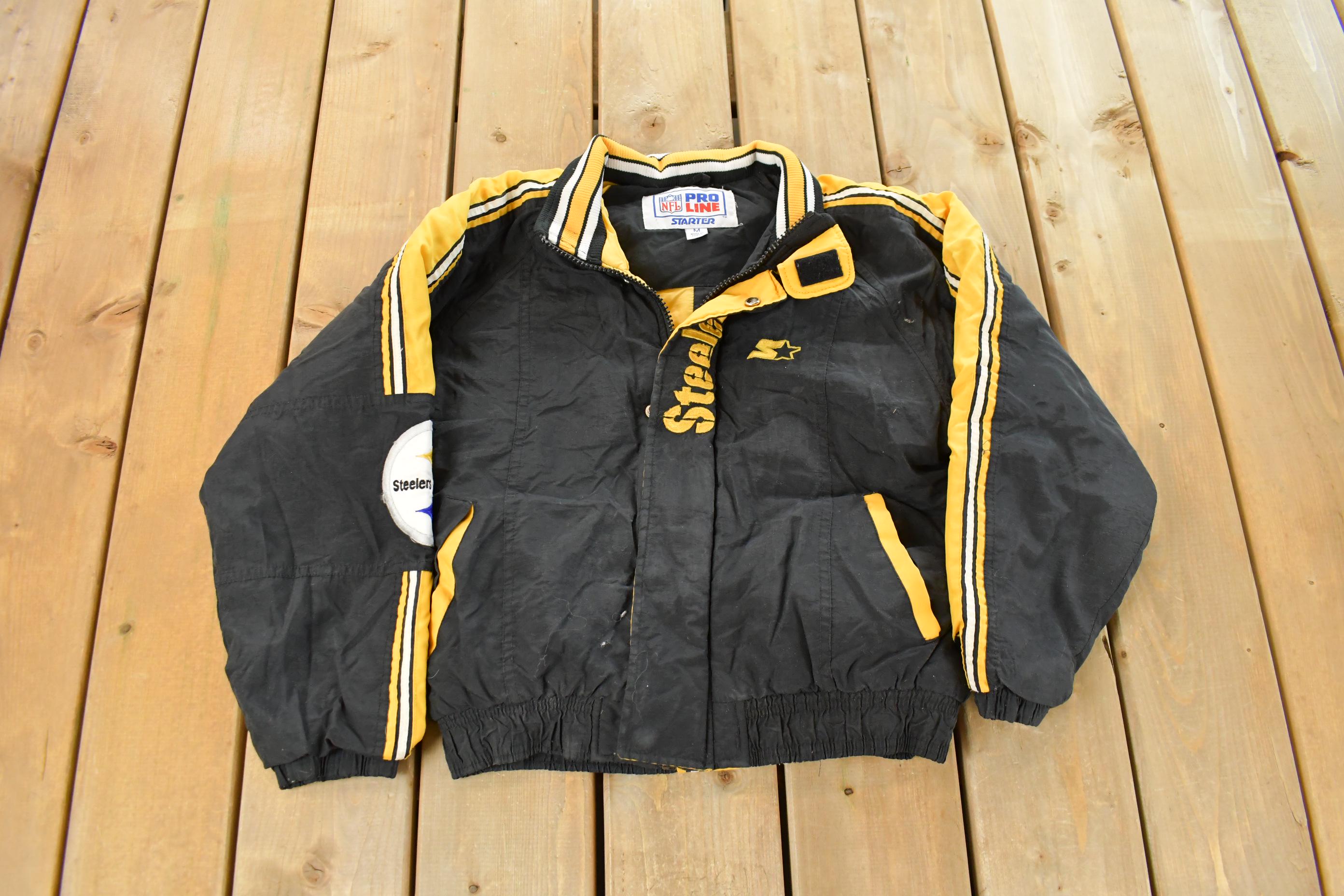 Vintage 1990s Pittsburgh Steelers NFL Starter Pro Line Jacket Youth Medium