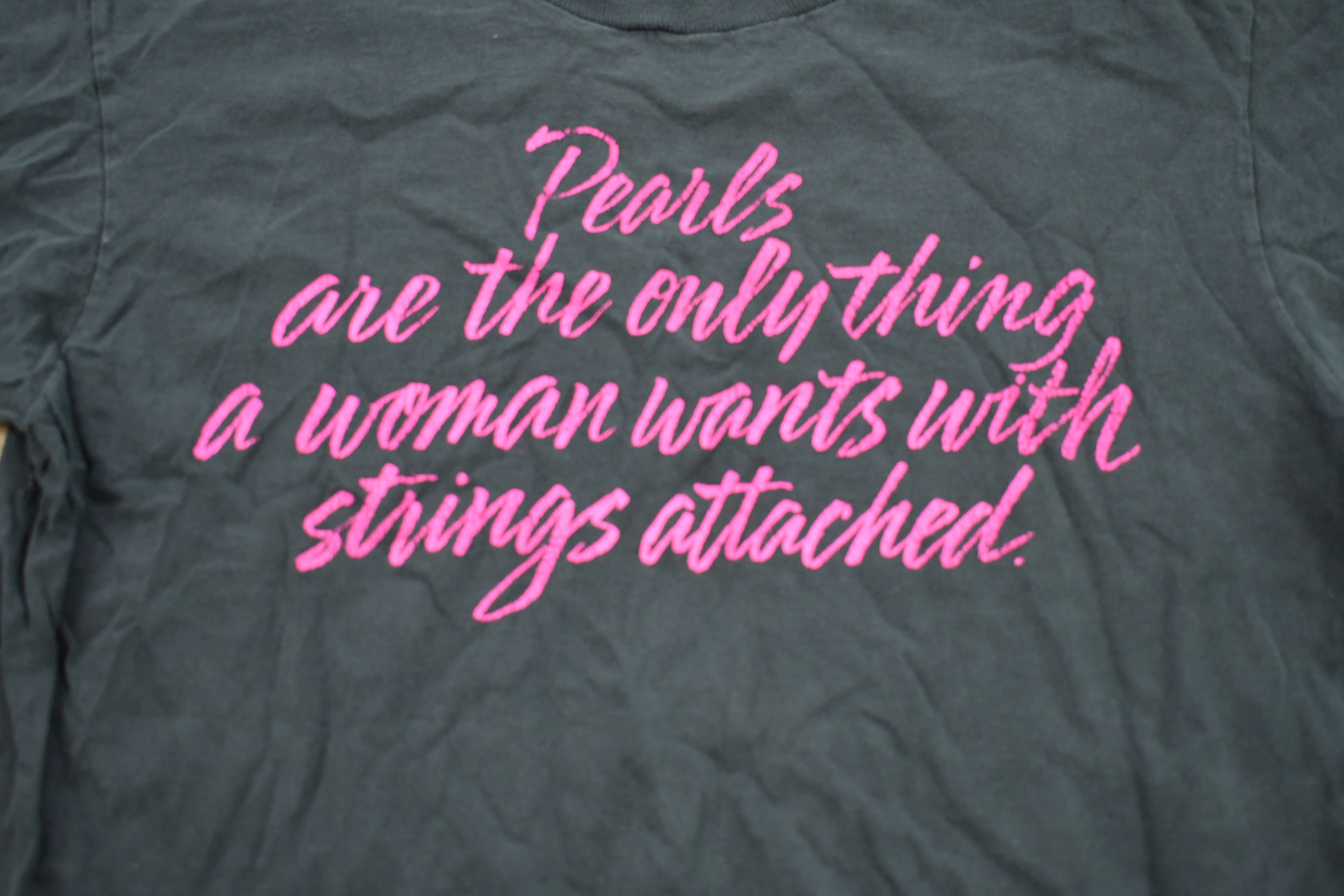 Vintage 1990s Pearls Quote Graphic T-Shirt