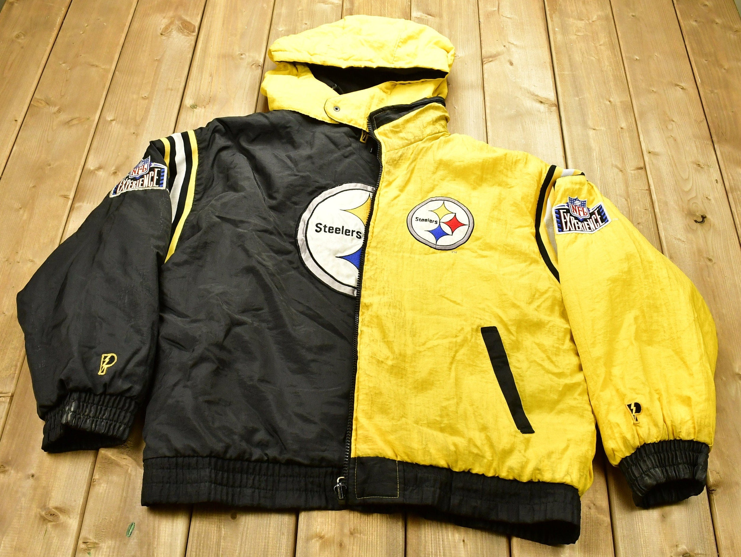 Vintage 1990s Pittsburgh Steelers NFL Pro Player Reversible Jacket