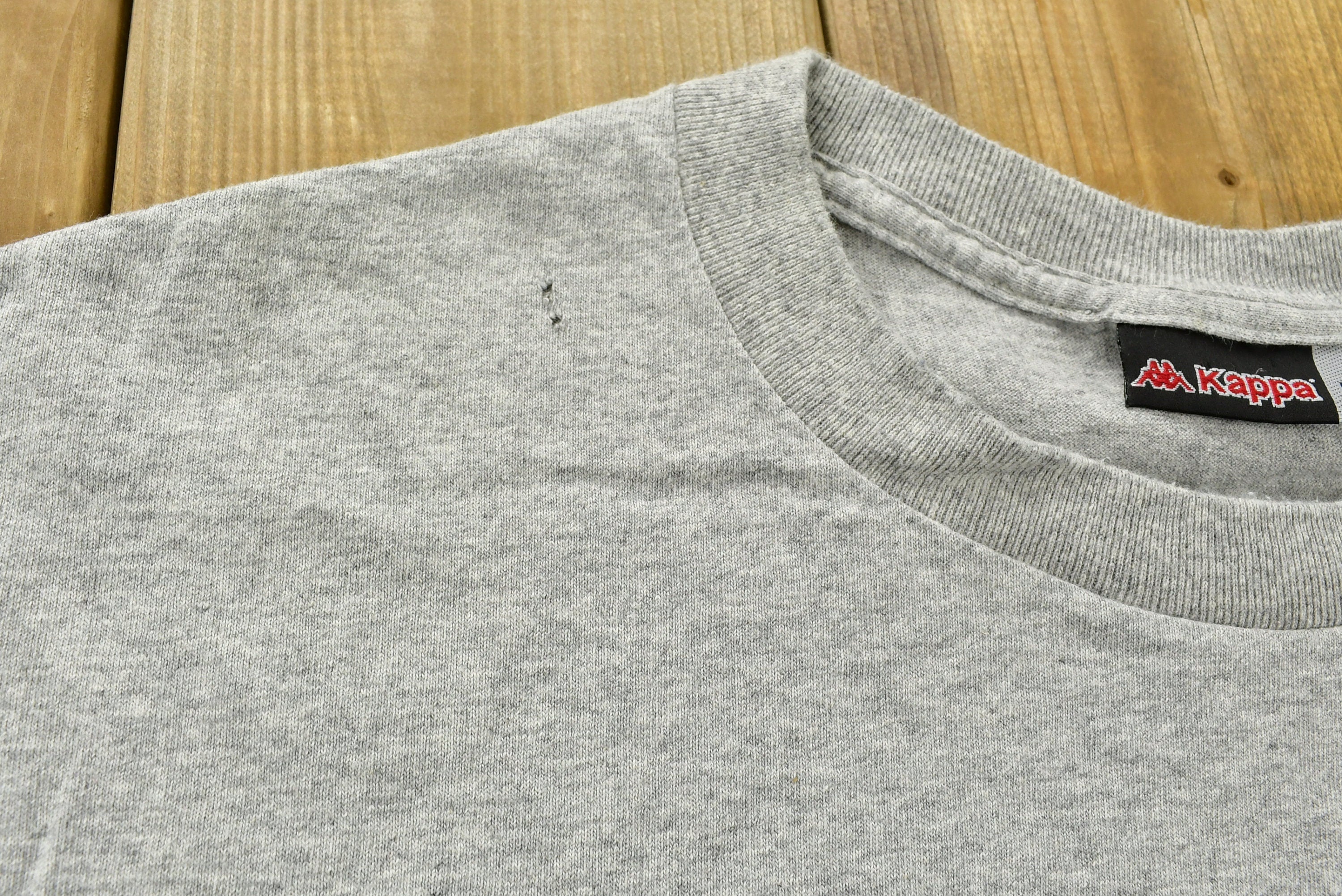 1990s Kappa Heather Grey Long Sleeve T-Shirt