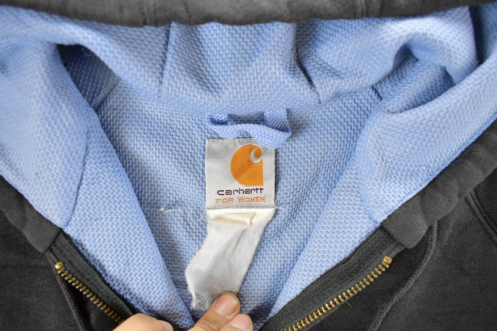 Vintage Y2K Carhartt Full Zip Thermal Lined Hoodie Sweatshirt Women's Small