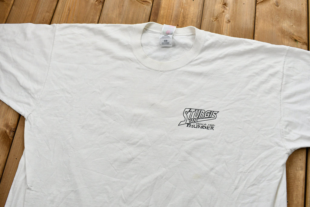 Vintage 1998 Sturgis Black Hills Thunder Motorcycle Rally T-Shirt