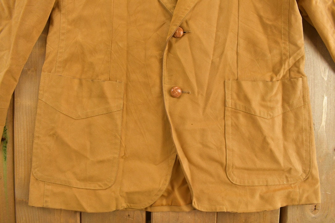 Vintage 1970s Suede Button Up Jacket