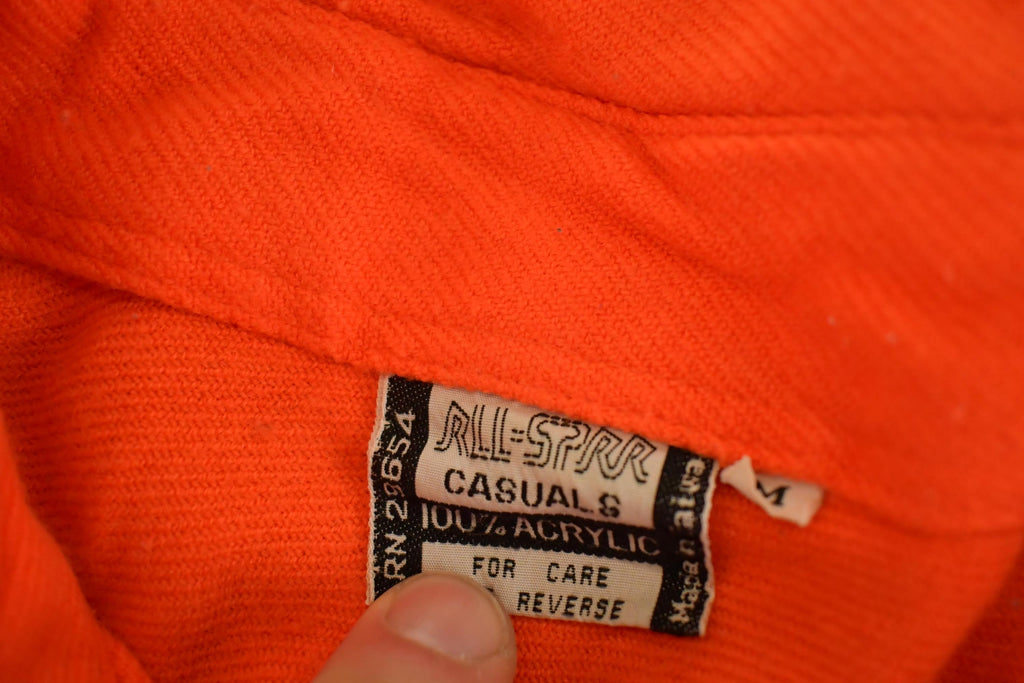 Vintage 1980s Orange Outdoorsman Button Up Shirt Men's S /