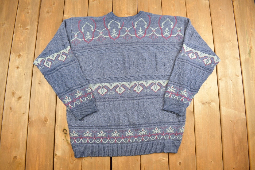 Vintage 1990s TT&CO Sport Knitted Crewneck Sweater
