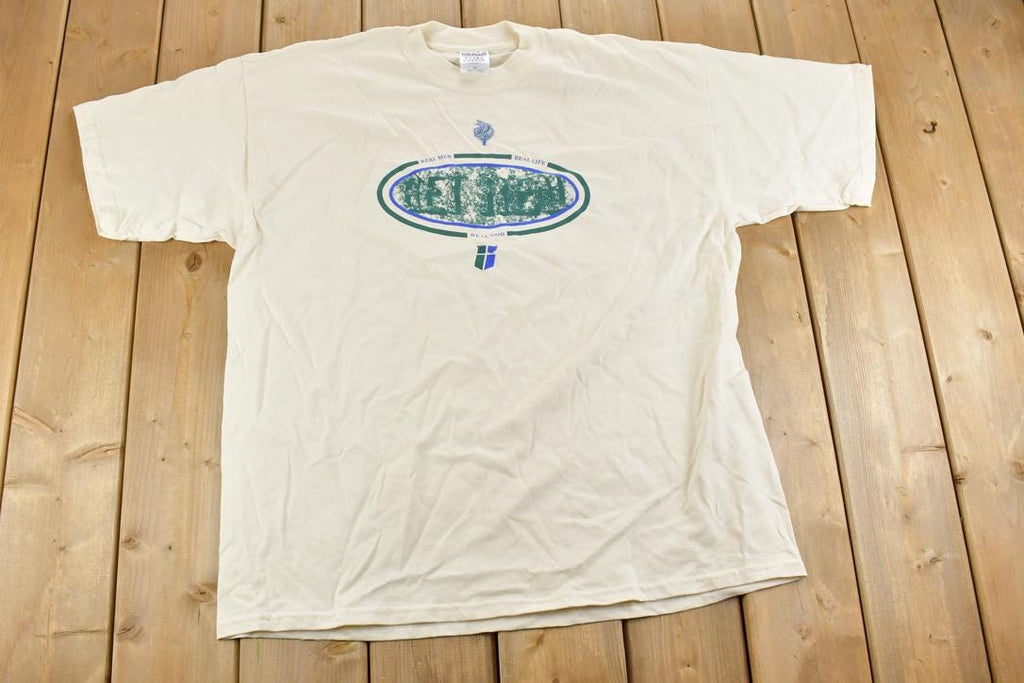 Vintage 1990s Real Men Real God Souvenir T-Shirt