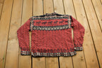 Vintage 1990s Nordic Knit Sweater Apres Ski