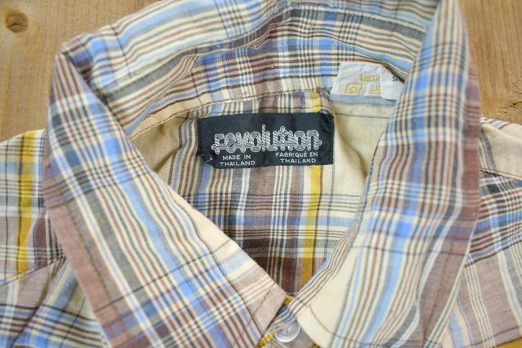 Vintage 1990s Plaid Button Up Flannel Shirt