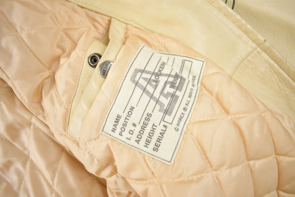 Vintage 1990s Avirex USA Japanese Dragons Graphic Leather Jacket Size 3XL