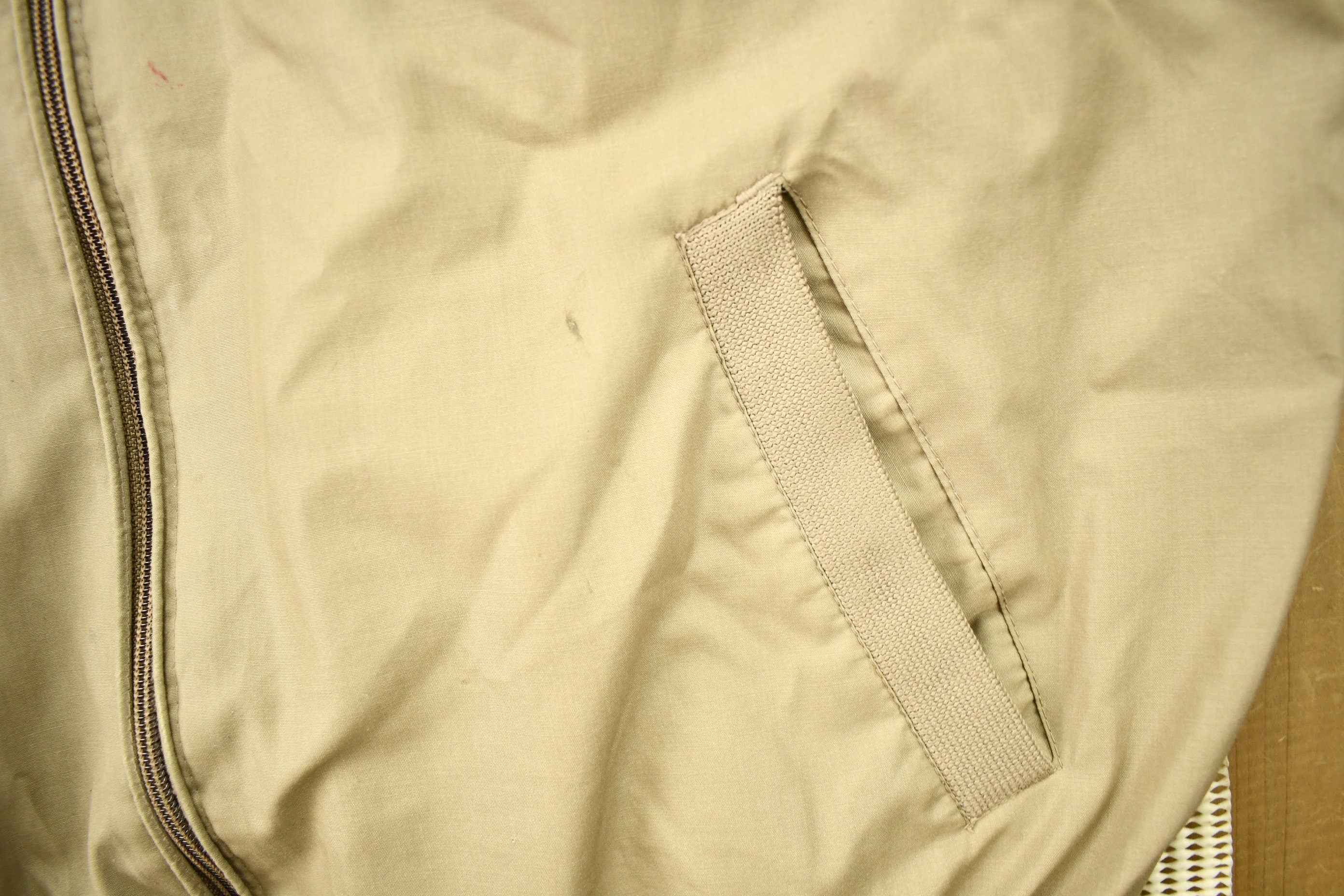 Vintage 1990s Members Only Tan Windbreaker Jacket