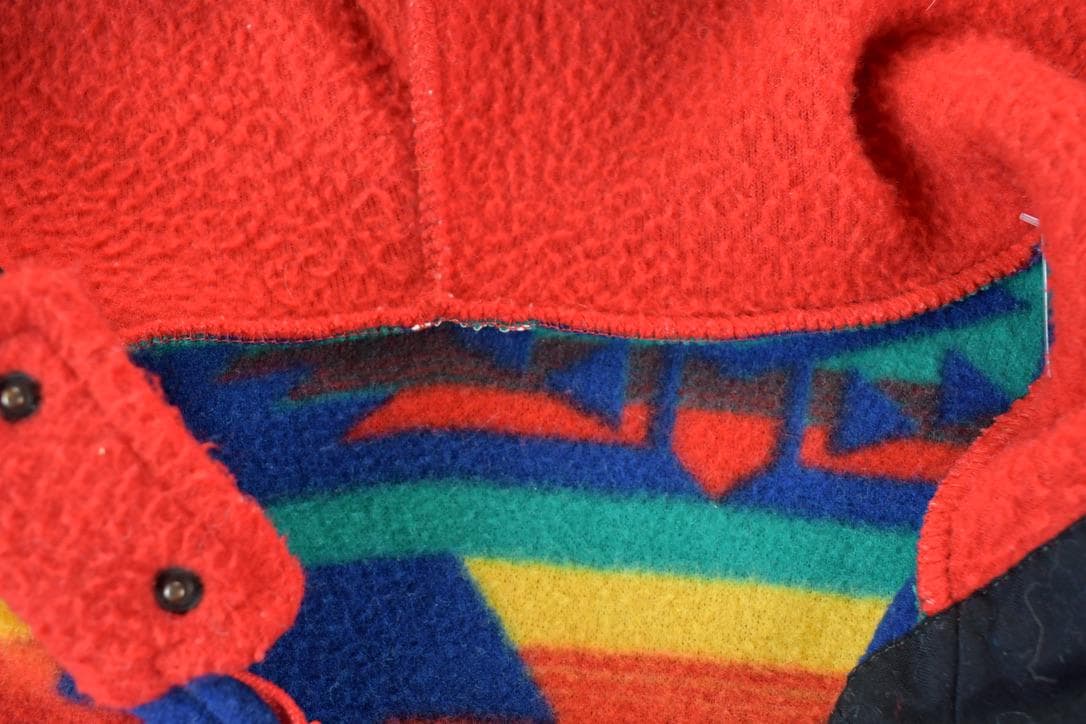 Vintage 1990s Aztec Off Day Fashion Fleece Outdoorsman Hooded Sweater