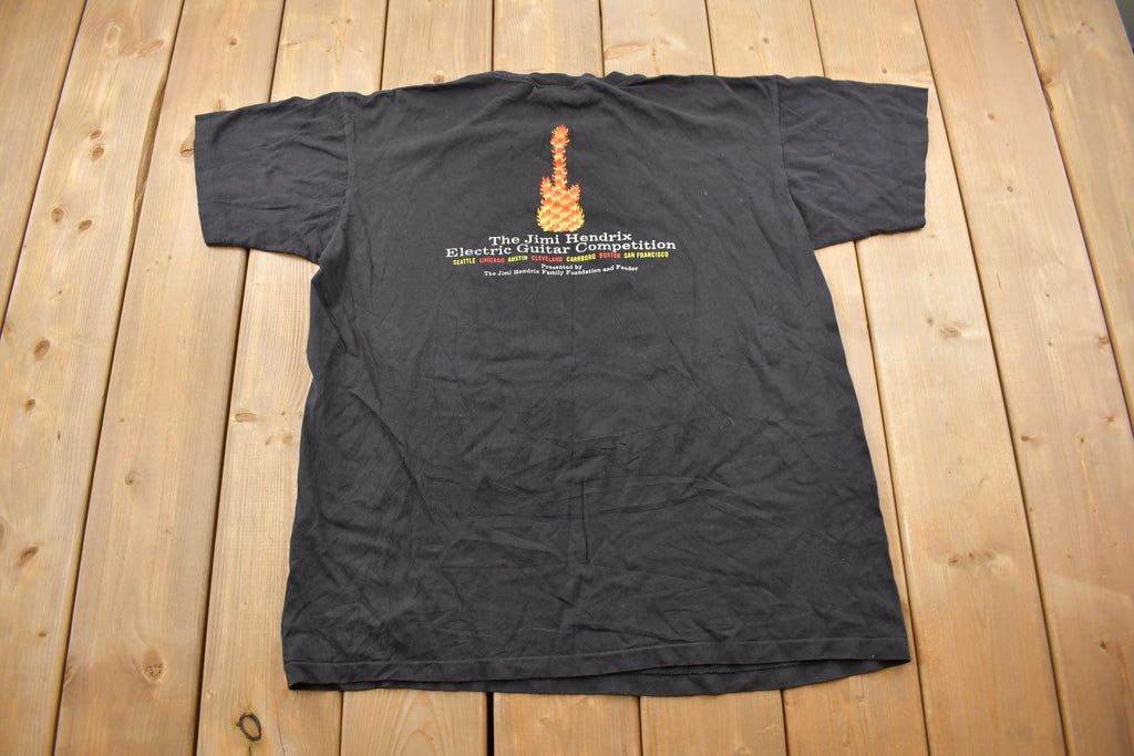 Vintage 1990s The Jimi Hendrix Electric Guitar Competition Graphic T-Shirt