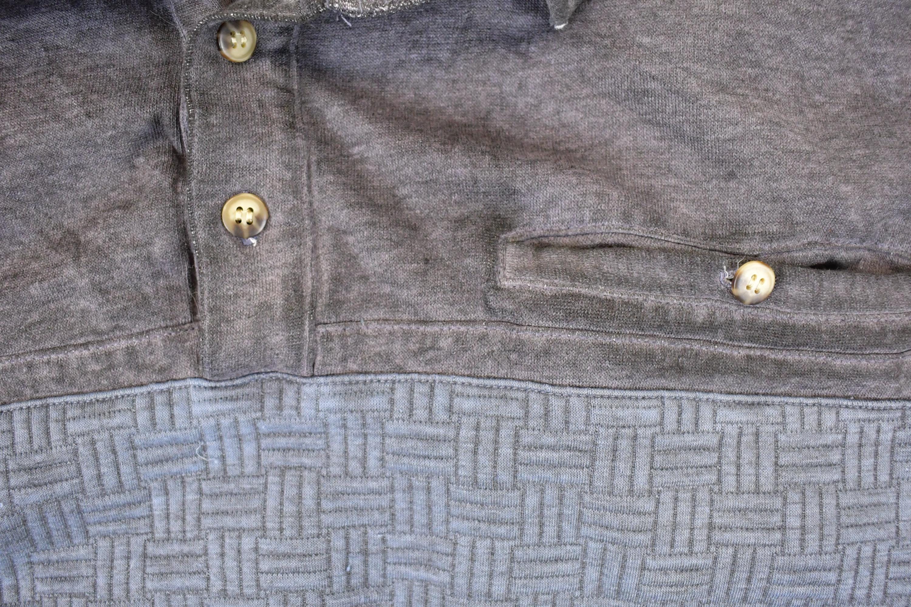 Vintage 1990s Classics By Palmland Button Up Color Block Crewneck Sweatshirt Mens L