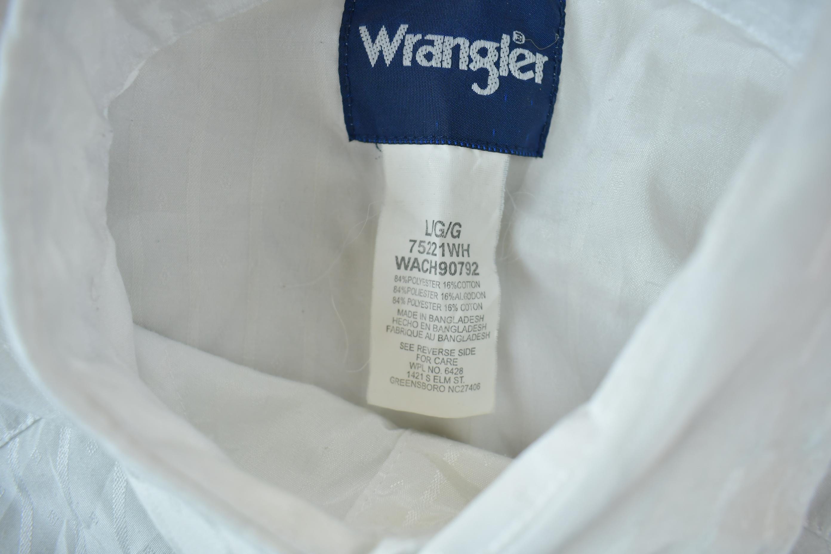 Vintage 1990s Wrangler Western Shirts Pearl Snap Button Up Rodeo Shirt Size L