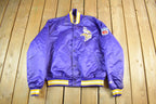 Vintage 1990s Minnesota Vikings Team Starter Pro Line NFL Satin Snap On Jacket