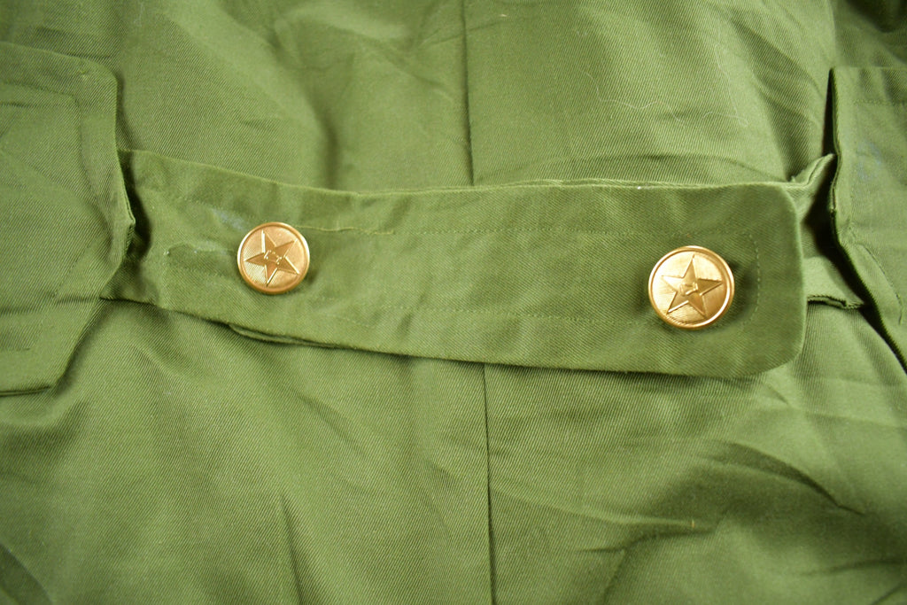 Vintage 1980s Military Winter Lined Button Up Army Jacket
