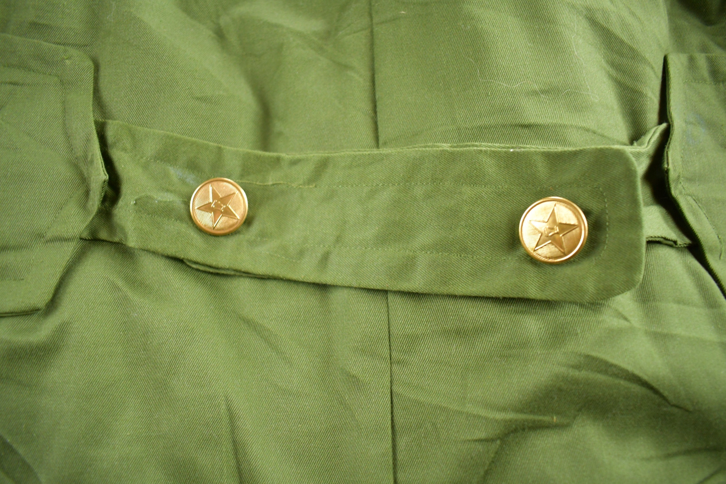 Vintage 1980s Military Winter Lined Button Up Army Jacket