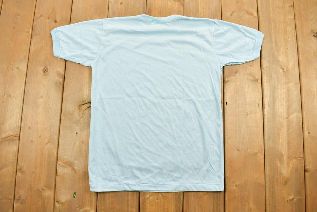 Vintage 1980s Blue Blank T Shirt