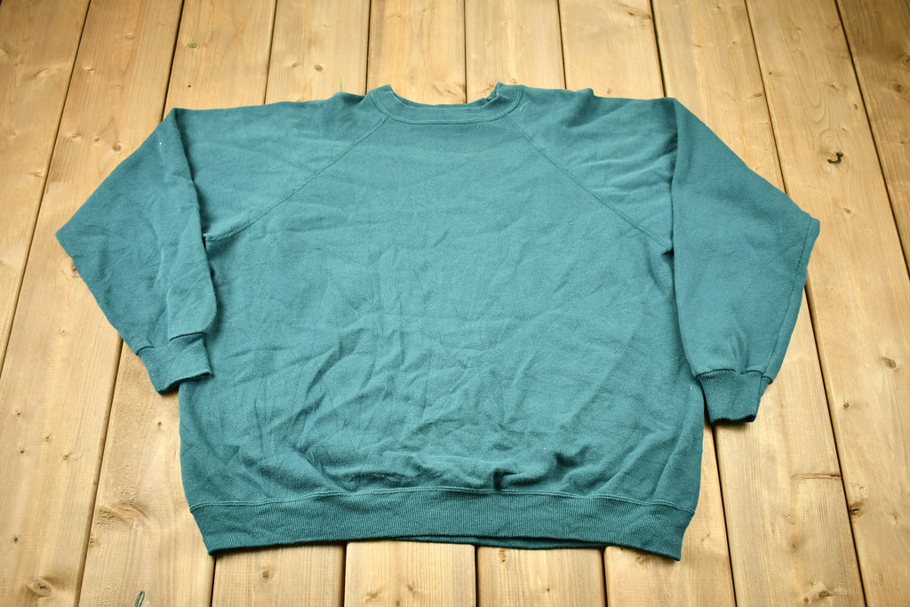 Vintage 1980s Blank Raglan Sleeve Crewneck Sweatshirt