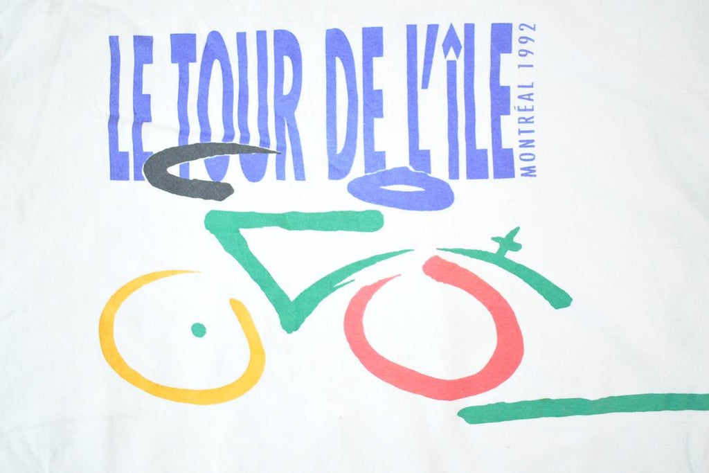 Vintage 1992 Le Tour Cycling T-Shirt - Made In USA - Men's L