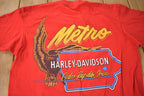 Vintage 1997 Metro Harley Davidson Cedar Rapids Iowa Single Stitch Graphic T-Shirt Made In USA