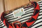 True Vintage 1960s Deadstock Helen Sue Psychedelic Knit Acrylic Cardigan Sweater