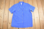 Vintage 1990s Anna and Frank Silk Button Up T- Shirt