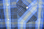 Vintage 1990s Blue Striped Button Up Shirt