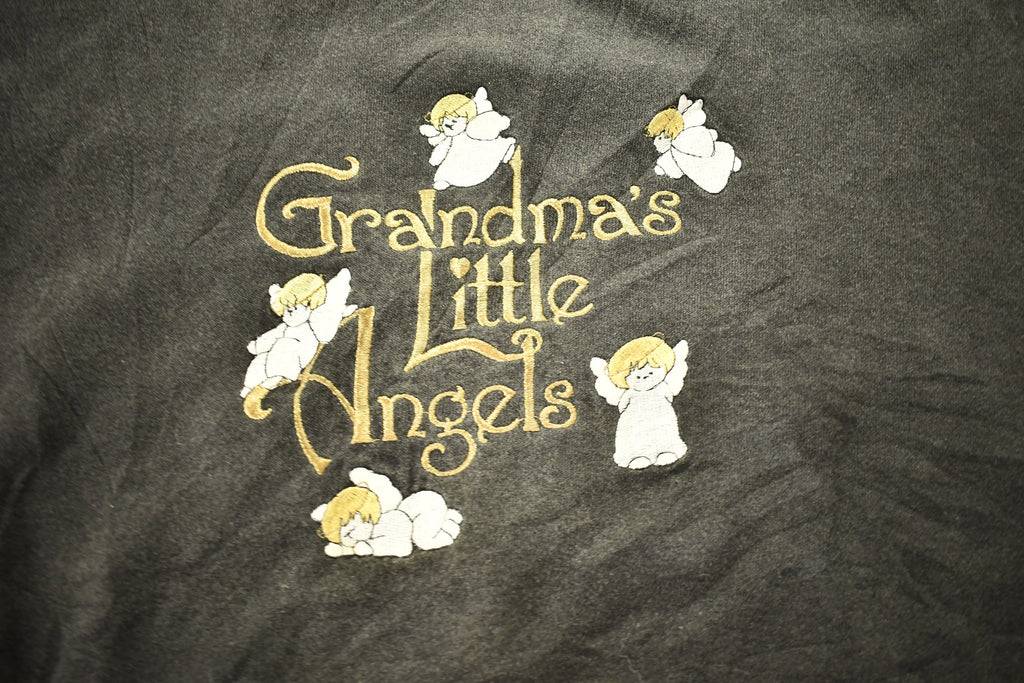 Vintage 1990s Grandmas Little Angels Embroidered Cute Crewneck Sweater