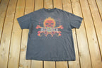 Vintage 1997 Metallica Pushhead Flaming Yin Yang Head Rebel Band T-Shirt Men's XL