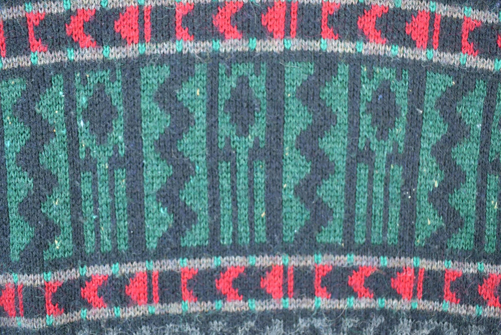 Vintage 1980s St Michael Abstract Pattern Knit Crewneck Sweater