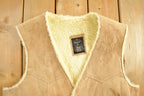 Vintage 1990s Leather Horse Western Sherpa Vest