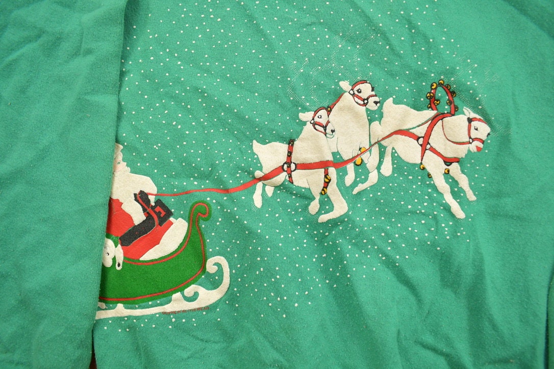 Vintage 1990s Santa Claus Festive Crewneck Sweatshirt