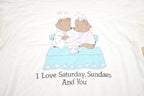 Vintage 1990s I Love Saturdays Sundaes And You Graphic T-Shirt