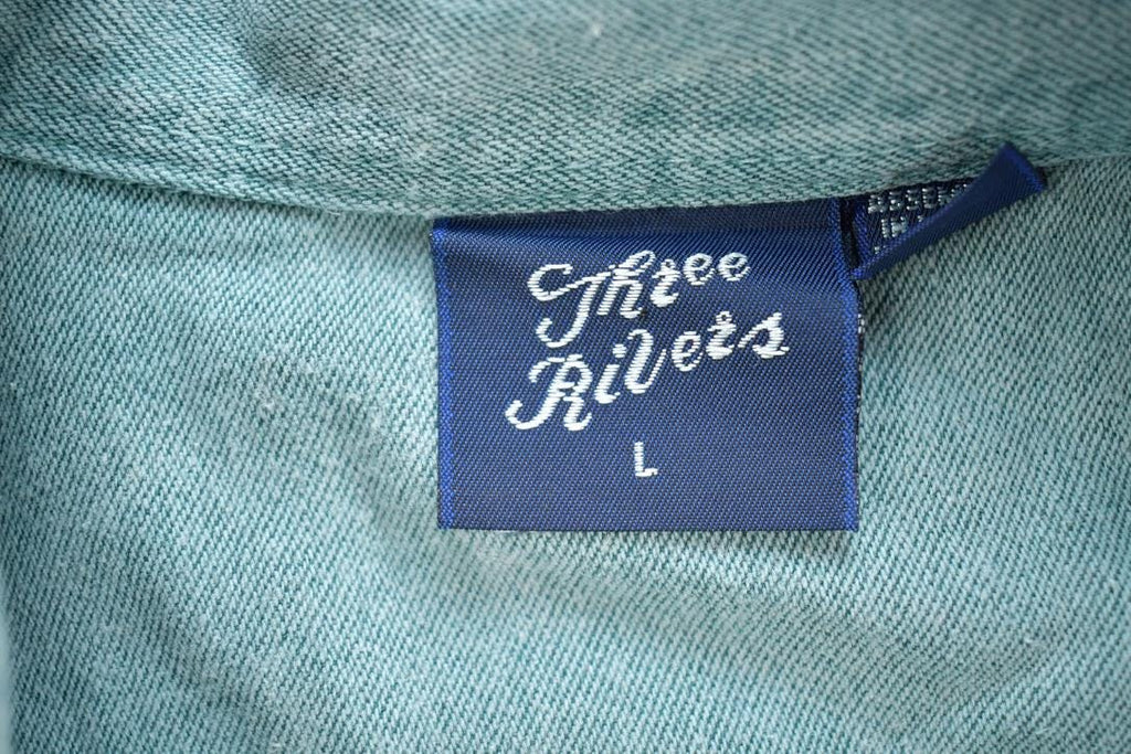 Vintage 1990s Three Rivers Beach Jean Long Sleeve Button Up