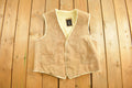 Vintage 1990s Leather Horse Western Sherpa Vest